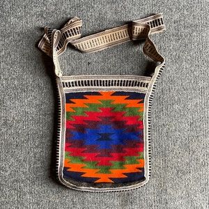 Colorful Geometric Pattern Fabric Crossbody Bag